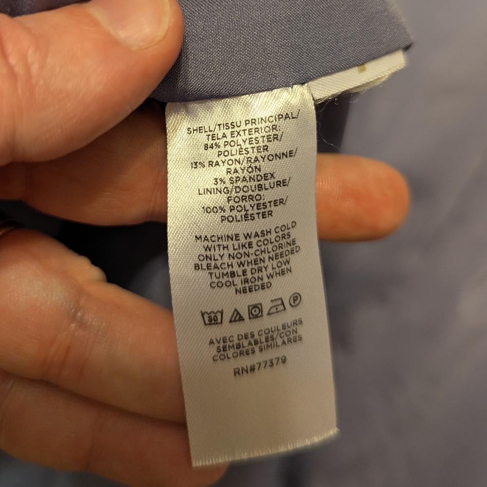 Ann Taylor Notched One Button Blazer - Light Blue (Wisteria) - Picture 7 of 7